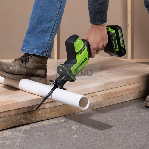 Сабельная пила аккумуляторная GreenWorks GreenWorks GPT-CRS-25 24В, с АКБ 2 Ач и ЗУ - фото №18