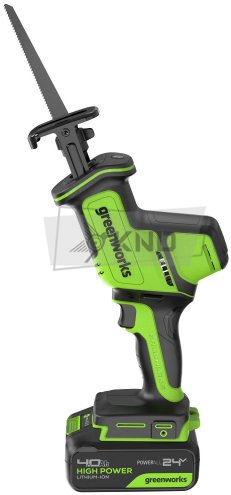 Сабельная пила аккумуляторная GreenWorks GreenWorks GPT-CRS-25 24В, с АКБ 4 Ач и ЗУ - фото №1