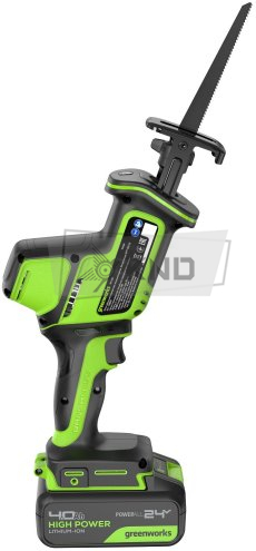 Сабельная пила аккумуляторная GreenWorks GreenWorks GPT-CRS-25 24В, с АКБ 4 Ач и ЗУ - фото №5