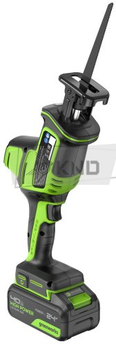 Сабельная пила аккумуляторная GreenWorks GreenWorks GPT-CRS-25 24В, с АКБ 4 Ач и ЗУ - фото №6