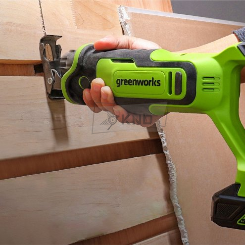 Сабельная пила аккумуляторная GreenWorks GPT-BLRS-1 24В, с АКБ 2 Ач и ЗУ - фото №17
