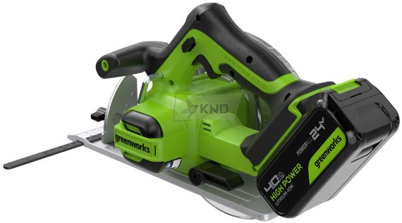 Аккумуляторная циркулярная пила Greenworks GD24CS с АКБ 4 Ач и ЗУ - фото №4