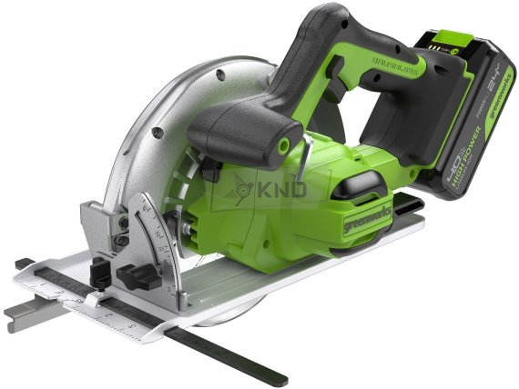 Аккумуляторная циркулярная пила Greenworks GD24CS с АКБ 4 Ач и ЗУ - фото №6