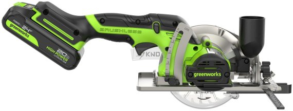 Аккумуляторная циркулярная мини-пила Greenworks G24MCS с АКБ 2 Ач и ЗУ - фото №4