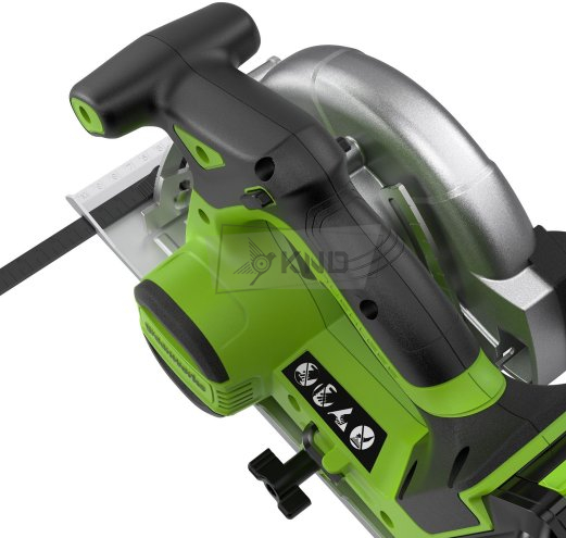 Циркулярная пила аккумуляторная Greenworks GD24CS165, 24В, с АКБ 5 Ач и ЗУ - фото №9