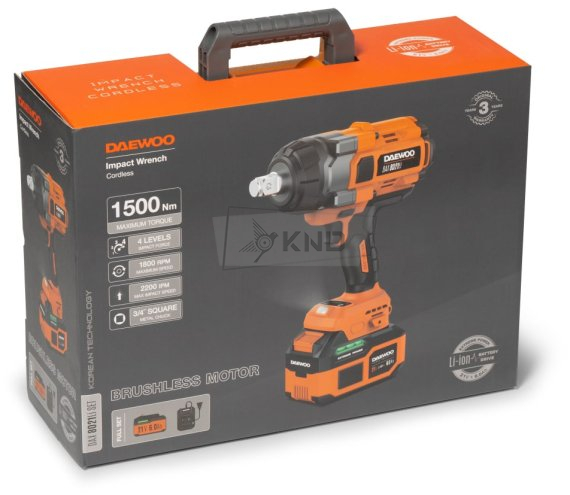 Винтоверт ударный аккумуляторный DAEWOO DAX 8021Li SET с АКБ 6 Ач и ЗУ - фото №14