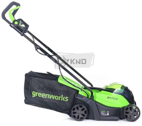 Аккумуляторная газонокосилка Greenworks GD24LM33K4 с АКБ 4Ач и ЗУ - фото №7