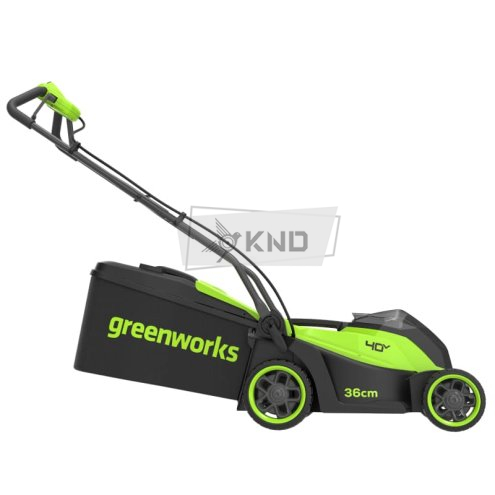 Аккумуляторная газонокосилка Greenworks GD40LM361 с АКБ 4 Ач и ЗУ - фото №2