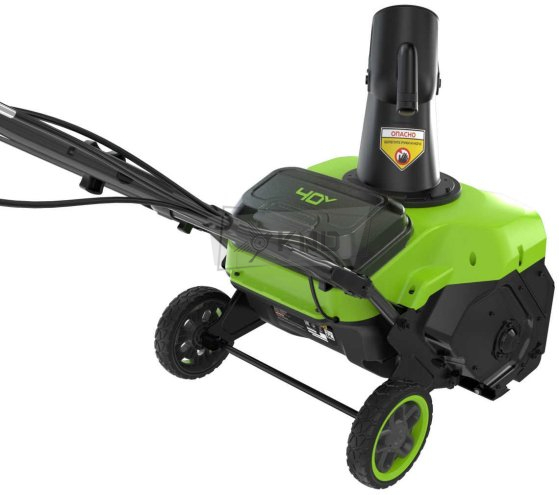 Снегоуборщик аккумуляторный Greenworks GD40STX2 без АКБ и ЗУ - фото №8