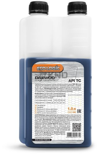 2-тактное масло DAEWOO Ecologic DWO 280 1 л. - фото №1
