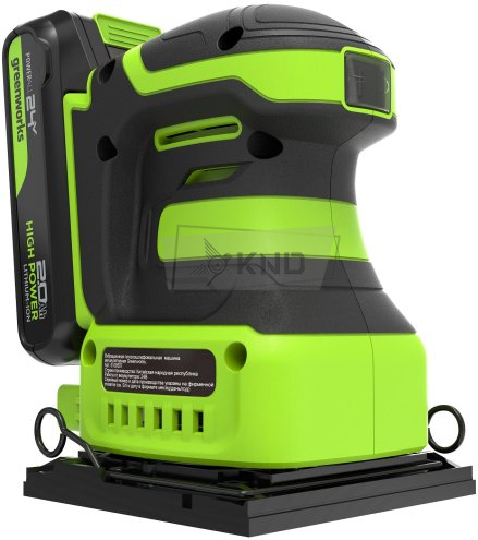 Аккумуляторная шлифовальная машина Greenworks G24SS14 с АКБ 2 Ач и ЗУ - фото №9