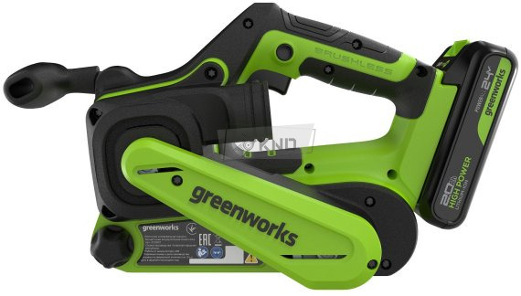 Аккумуляторная шлифовальная машина Greenworks G24BS с АКБ 2 Ач и ЗУ - фото №7