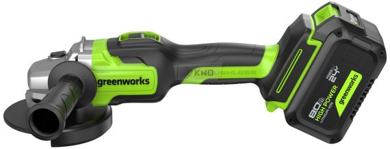 Аккумуляторная угловая шлифмашина Greenworks GD24AG с АКБ 8 Ач и ЗУ - фото №3