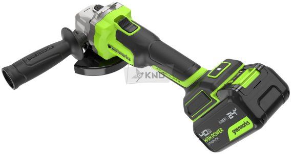 Аккумуляторная угловая шлифмашина Greenworks AG590 с АКБ 4 Ач и ЗУ - фото №3