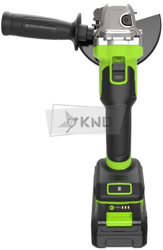 Аккумуляторная угловая шлифмашина Greenworks AG590 с АКБ 4 Ач и ЗУ - фото №4