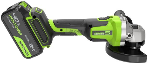 Аккумуляторная угловая шлифмашина Greenworks AG590 с АКБ 4 Ач и ЗУ - фото №6