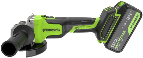 Аккумуляторная угловая шлифмашина Greenworks AG590 с АКБ 5 Ач и ЗУ - фото №3