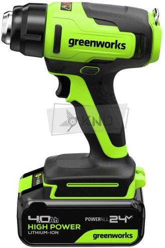 Фен строительный аккумуляторный Greenworks G24HG с АКБ 4 Ач и ЗУ - фото №3