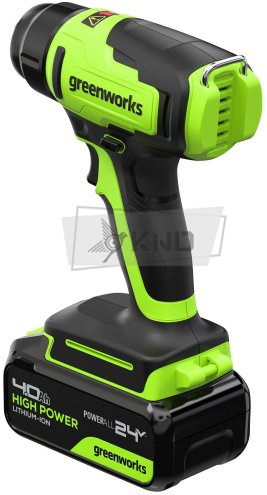 Фен строительный аккумуляторный Greenworks G24HG с АКБ 4 Ач и ЗУ - фото №4