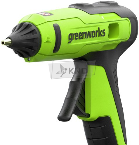 Пистолет клеевой аккумуляторный Greenworks G24GLG с АКБ 2 Ач и ЗУ - фото №11