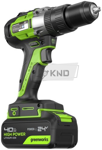 Дрель-шуруповерт аккумуляторная Greenworks GD24DD60 с АКБ 4 Ач и ЗУ - фото №10