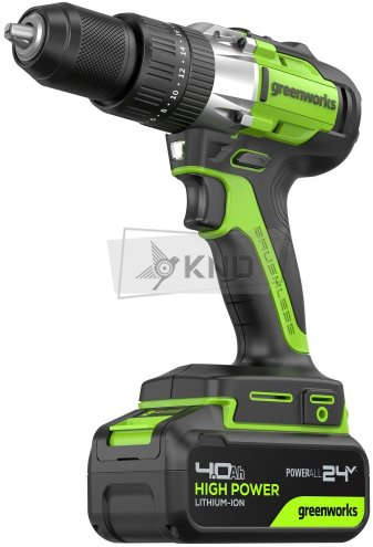 Дрель-шуруповерт аккумуляторная Greenworks GD24DD60 с АКБ 4 Ач и ЗУ - фото №8