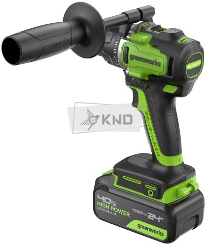 Дрель-шуруповерт аккумуляторная Greenworks GD24DD60 с 2 АКБ 4 Ач и ЗУ - фото №4
