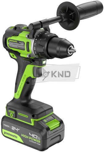 Дрель-шуруповерт аккумуляторная Greenworks GD24DD60 с 2 АКБ 4 Ач и ЗУ - фото №8