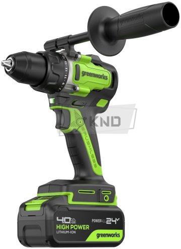 Дрель-шуруповерт аккумуляторная Greenworks GD24DD60 с 2 АКБ 4 Ач и ЗУ - фото №10