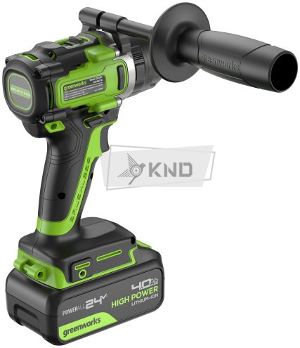 Дрель-шуруповерт аккумуляторная Greenworks GD24DD140 с АКБ 4 Ач и ЗУ - фото №4
