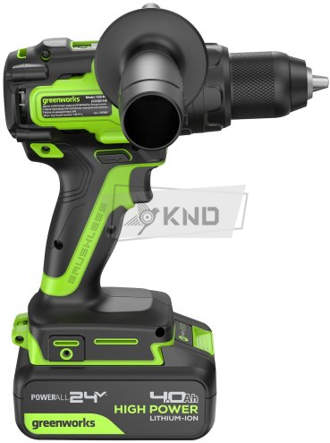 Дрель-шуруповерт аккумуляторная Greenworks GD24DD140 с АКБ 4 Ач и ЗУ - фото №5