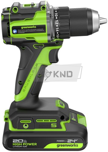Дрель-шуруповерт аккумуляторная Greenworks DD560 с АКБ 2 Ач и ЗУ - фото №7