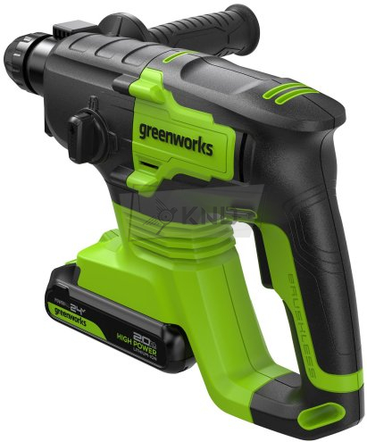 Перфоратор аккумуляторный Greenworks GD24SDS2 с АКБ 2 Ач и ЗУ - фото №9