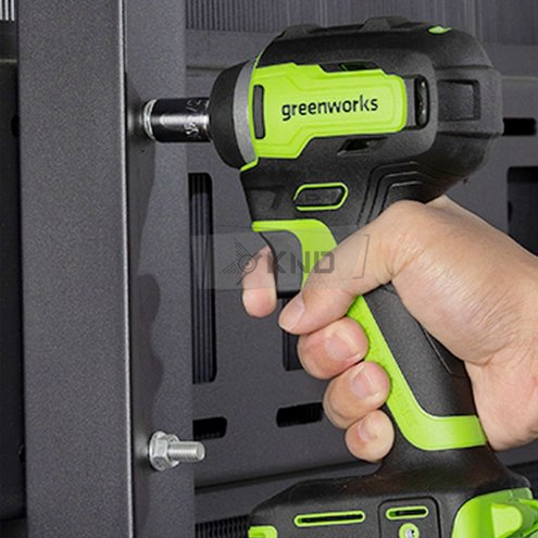 Гайковерт ударный аккумуляторный Greenworks GD24IW200 с АКБ 2 Ач и ЗУ - фото №8