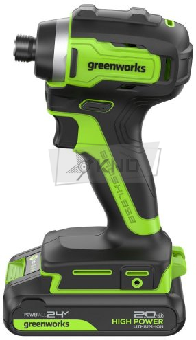Винтоверт ударный аккумуляторный Greenworks ID3170, с АКБ 2 Ач и ЗУ - фото №3
