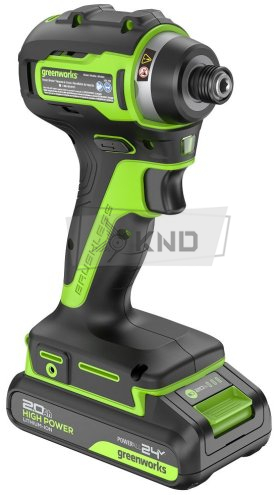 Винтоверт ударный аккумуляторный Greenworks ID3170 с 2 АКБ 2 Ач и ЗУ - фото №3