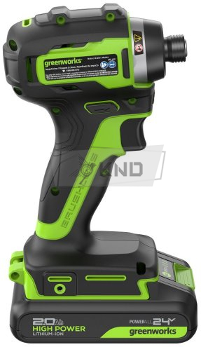 Винтоверт ударный аккумуляторный Greenworks ID3170 с 2 АКБ 2 Ач и ЗУ - фото №6