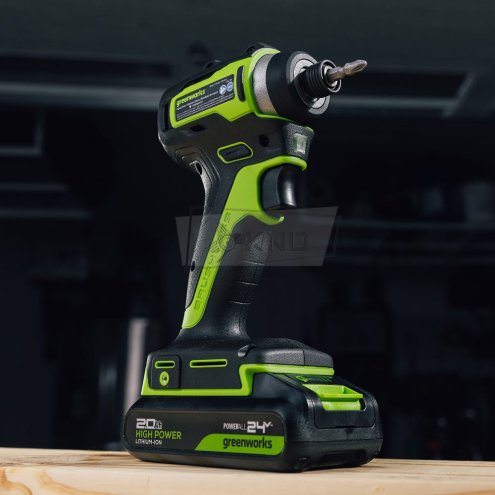 Винтоверт ударный аккумуляторный Greenworks ID3170 с 2 АКБ 2 Ач и ЗУ - фото №7