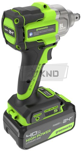 Гайковерт ударный аккумуляторный Greenworks IW5500 с АКБ 4 Ач и ЗУ - фото №4