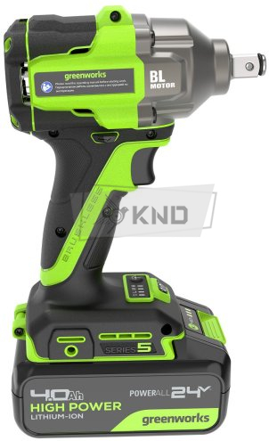Гайковерт ударный аккумуляторный Greenworks IW5500 с АКБ 4 Ач и ЗУ - фото №5