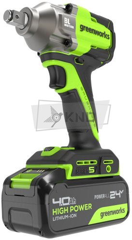 Гайковерт ударный аккумуляторный Greenworks IW5500 с АКБ 4 Ач и ЗУ - фото №7