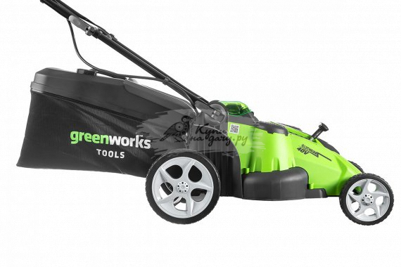 Аккумуляторная газонокосилка Greenworks G40LM49DBK4 TwinForce с АКБ 4 Ач и ЗУ - фото №2