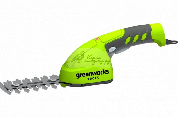 Аккумуляторные ножницы Greenworks G7.2HS с АКБ 2 Ач и ЗУ - фото №1