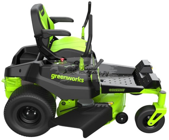 Райдер садовый аккумуляторный с нулевым радиусом разворота Greenworks GC82ZT107 82В без АКБ и ЗУ - фото №2