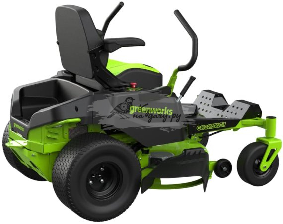 Райдер садовый аккумуляторный с нулевым радиусом разворота Greenworks GC82ZT107 82В без АКБ и ЗУ - фото №3