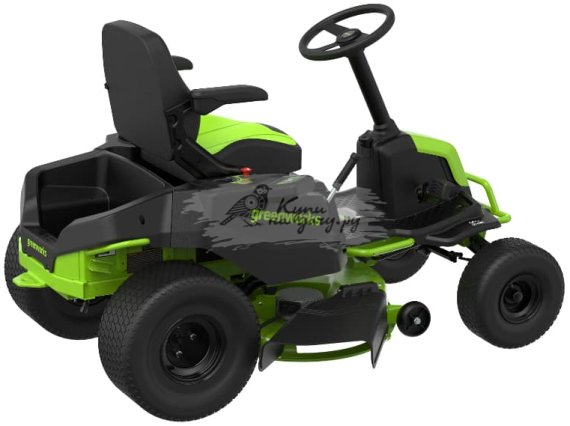 Трактор садовый аккумуляторный Greenworks GC82LT107, 82V, без АКБ и ЗУ - фото №7