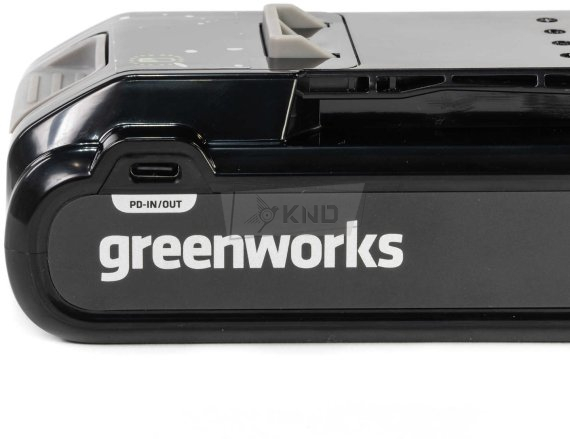 Аккумулятор Greenworks G24B4+, 24В, 4Ач с двумя USB-C разъемами (2940407) - фото №3