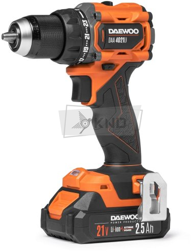 Дрель-шуруповерт ударная аккумуляторная DAEWOO DAA 4021Li SET BOX с 2 АКБ 2,5 Ач и ЗУ - фото №1