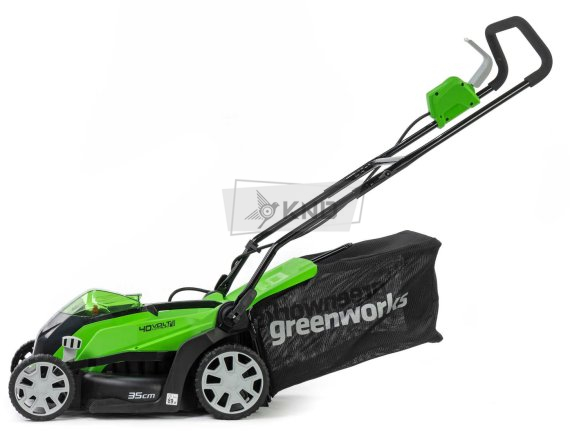 Аккумуляторная газонокосилка Greenworks G40LM35K2 с АКБ 2 Ач и ЗУ - фото №2