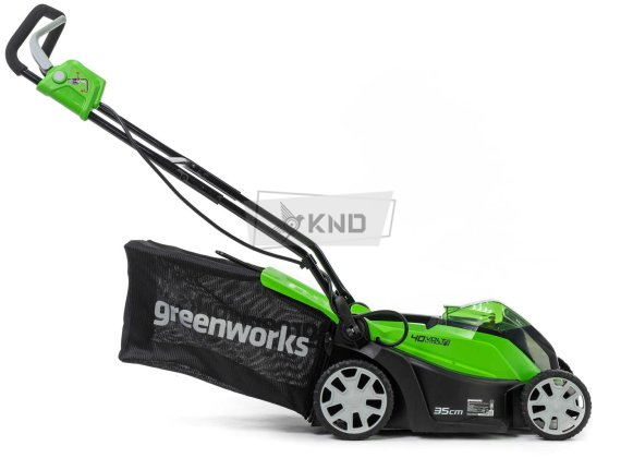 Аккумуляторная газонокосилка Greenworks G40LM35K2 с АКБ 2 Ач и ЗУ - фото №3